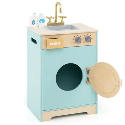 Hivvago Kids Washer Playset Toy Washing Machine With Laundry Detergent