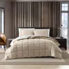 Hivvago King Plush Sherpa Reversible Micro Suede Comforter Set In Beige In Neutral