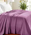 Hivvago King Purple Cotton Woven Geometric Blanket In Purple