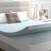 Hivvago King Size 4-inch Thick Soft Gel Memory Foam Mattress Topper In Light Blue In Blue