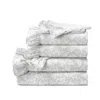 Hivvago King Size Grey Ruffle Floral Polyester 6 Piece Sheet Set In Gray