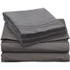 Hivvago King Size Microfiber Sheet Set In Charcoal Stone Gray