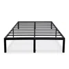Hivvago Queen Size Modern Heavy Duty Black Metal Platform Bed Frame In Black