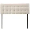 Hivvago King Size Off-white Ivory Fabric Button-tufted Upholstered Headboard In Neutral