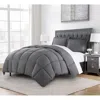 Hivvago King Size Reversible Microfiber Down Alternative Comforter Set In Grey