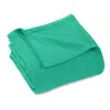 Hivvago King Turquoise Cotton Waffle Weave Honeycomb Blanket In Green