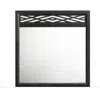 Hivvago Kira 22 X 40 Dresser Mirror, Geometric Design, Rubberwood, Black Finish In Black