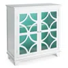 Hivvago Kitchen Buffet Sideboard With Glass Doors And Adjustable Shelf-green