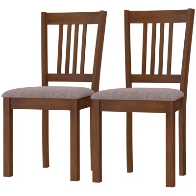 Hivvago Kitchen Chairs Set Of 2 With Rubberwood Legs