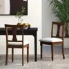 Hivvago Kitchen Dining Chair With Linen Fabric And Storage Space-brown