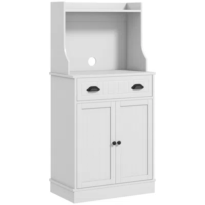 Hivvago Kitchen Microwave Cabinet With Drawer And Storage