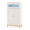 Hivvago Kitchen Pantry Cabinet Freestanding Food Storage Cupboard-white In White