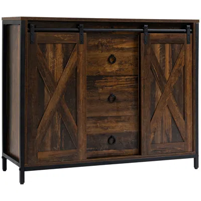 Hivvago Kitchen Sideboard With Sliding Doors
