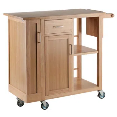 Hivvago Kitchen Utility Cart Natural In Neutral