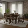 Hivvago Kiyan Counter Height Dining Table, Brown Rubberwood, 59 Inch Rectangular In Brown