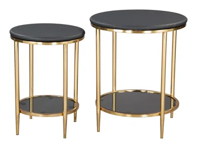 Hivvago Koper Coffee Table Set (2-piece) Black