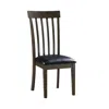 Hivvago Kyn 18 Inch Side Dining Chair, Slatted Back, Padded Seat, Farmhouse Brown In Brown