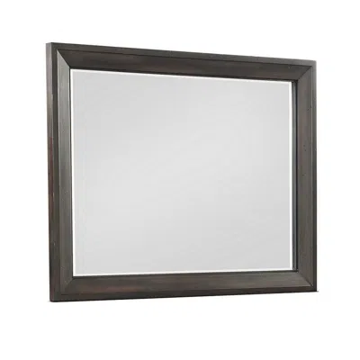 Hivvago Laji 39 X 50 Dresser Mirror, Modern Style, Rich Walnut Brown Wood
