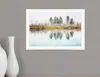 Hivvago Lake Reflections White Framed Print Wall Art In White