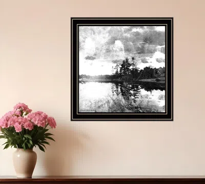 Hivvago Lakeside Pines Black Framed Print Wall Art