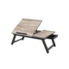 Hivvago Laptop Desk For Bed Or Sofa With Adjustable Tilting Top In Neutral
