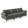 Hivvago Large 3-seat Sofa Sectional With Metal Legs For 3-4 People-gray