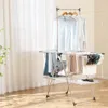 Hivvago Large Foldable Clothes Drying Rack With Tall Hanging Bar
