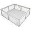Hivvago Large Infant Baby Playpen Safety Play Center Yard With 50 Ocean Balls-gray