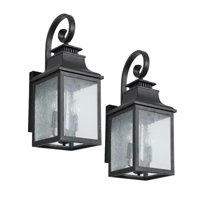 Hivvago Large Outdoor Wall Lamps In Black