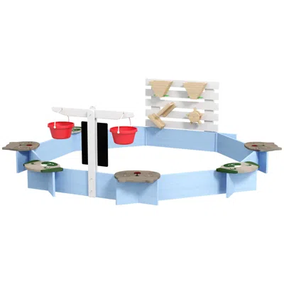 Hivvago Large Wooden Sandbox For Kids Ages 3-7