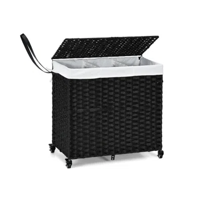 Hivvago Laundry Hamper With Wheels And Lid