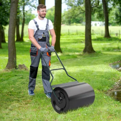 Hivvago Lawn Roller With U-shaped Handle For Garden Backyard