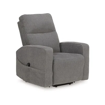 Hivvago Lawson Power Lift Recliner Chair, Gray Polyester, Soft Foam Cushioned