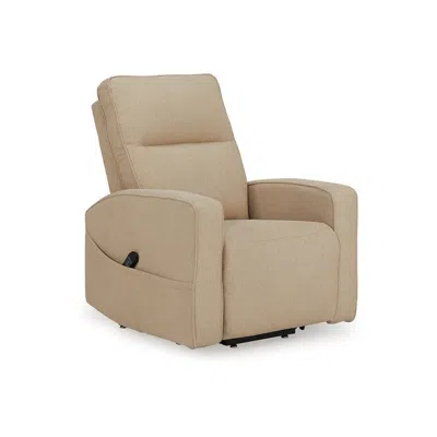 Hivvago Lawson Power Lift Recliner Chair, Taupe Polyester, Soft Foam Cushioned
