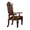 Hivvago Leather Upholstered Arm Chair In Cherry Brown
