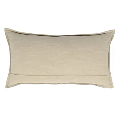 Hivvago Leatherette Throw Pillow With Stitched Details And Flanged Edges,dark Brown In Neutral