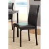 Hivvago Leatherette Upholstered Counter Height Metal Frame Side Chair, Dark Brown (set Of 4)