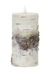 Hivvago Led Birch Designer Candle With Remote 7"h