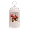 Hivvago Led Cardinal Branch Snow Globe 11"h In White