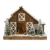 Hivvago Led Flocked Nativity Stable Display 19.5"l In Multi