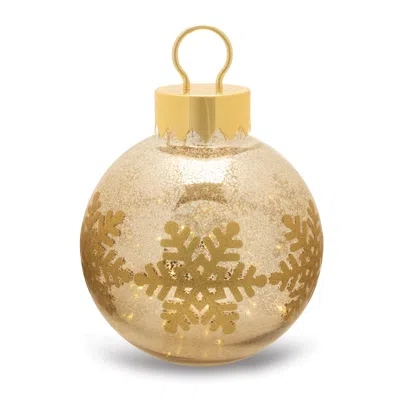Hivvago Led Mercury Glass Ornament 13"h In Gold