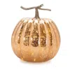 Hivvago Led Mercury Glass Pumpkin Decor (set Of 2) In Gold