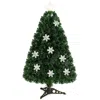 Hivvago Led Optic Artificial Christmas Tree With Snowflakes