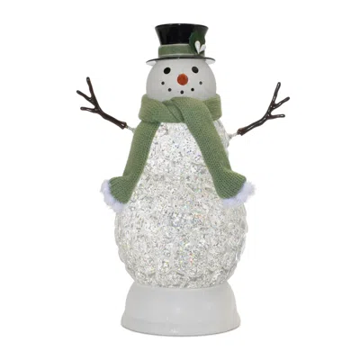 Hivvago Led Snowman Snow Globe 11"h In White