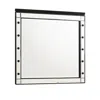Hivvago Lee 37 X 40 Vanity Mirror, 10 Light Bulb Sockets, Modern Black Wood Frame In Black