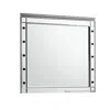 Hivvago Lee 37 X 40 Vanity Mirror, 10 Light Bulb Sockets, Modern Silver Wood Frame In Gray