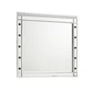 Hivvago Lee 37 X 40 Vanity Mirror, 10 Light Bulb Sockets, Modern White Wood Frame In Transparent