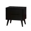 Hivvago Lennart Mid Century Modern Nightstand, Black In Black