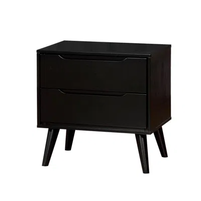 Hivvago Lennart Mid Century Modern Nightstand, Black