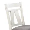 Hivvago Lexi 24 Inch Classic Dining Side Chair, Padded Seat, Set Of 2, Gray, White